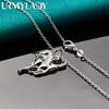 URMYLADY 925 Sterling Silver Smooth Horse Pendant Necklace For Women Wedding Party Fashion Jewelry