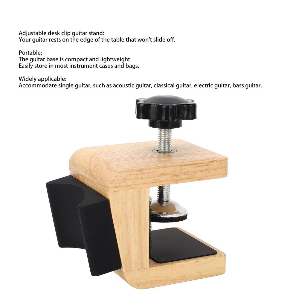 Black+Wood color Guitar Neck Rest Adjustable Clamp Table Clamp Guitar Stand  For Guitar