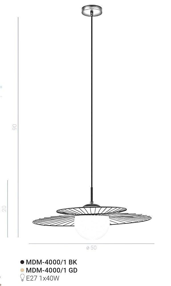 Lampa wisząca Sarah MDM-4000/1 BK Italux