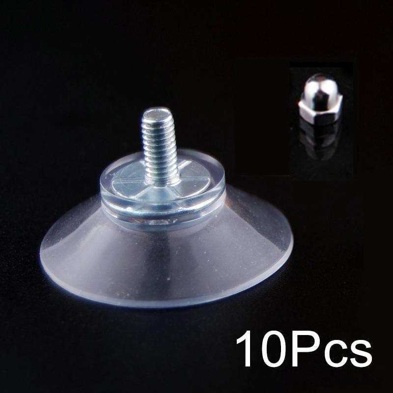 

10 шт. Круглые присоски для створки, вакуумный держатель с винтами, пластиковые белые присоски с орехами 10PCS