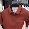 100% Pure Cotton Short Sleeved Men's Polo Shirt Fashion Embroidery Golf Top Casual Business T-shirt