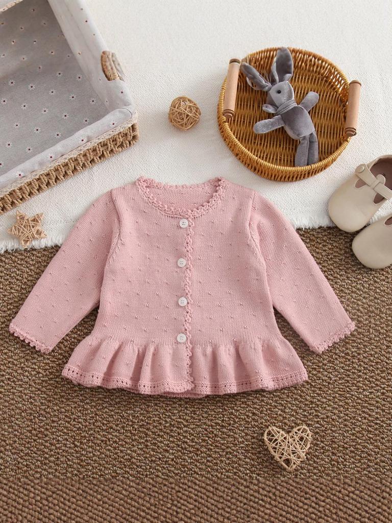 Spring & Autumn Knitted Cardigan for Baby Girls - Sweet, Cute, Warm & Comfortable Sweater