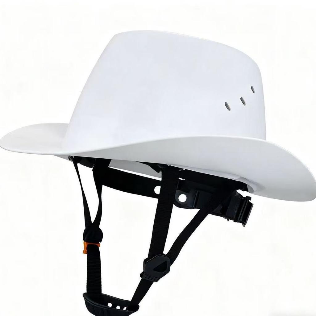 Elmetto da Cowboy Certificato con Occhiali di Alta Qualità Protezione Solare a Tesa Larga Casco di Sicurezza da Cowboy alla Moda Elmetto da Cowboy Classico