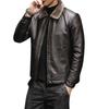 Winter Leather Jacket Men's 2026 New Middle-aged and Elderly Lapel Collar Fleece Fur Integrated Plus Size Men's Leather Jacket