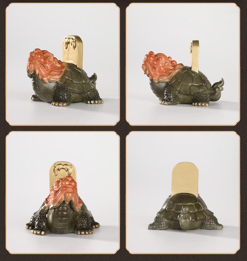 Brass Dragon's Nine Sons Ornament: Handcrafted Living Room and Office Decor, Perfect Housewarming Gift for Attracting Wealth