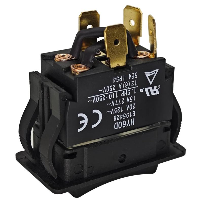 A25F-HY60D Rocker Switch 2Pcs For Motor Mechanical Equipment For Automatic Reset Bi-Directional Reversing RET-EXT Control