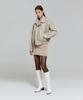 Lady Volume Unbalanced Shirring Mini Dress_Beige