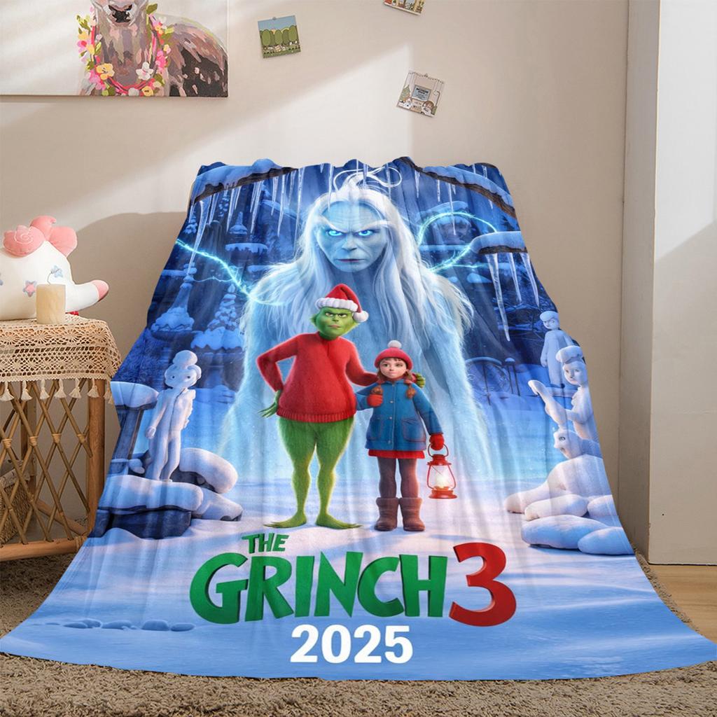 Christmas Gift Comedy Movie How the Grinch Stole Christmas blanket home warming, four season bed decoration sofa cover flannel throwing blanket K20
