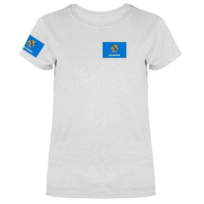 State of Oklahoma Flag Crest Women s T-shirt Unisex T-Shirt S