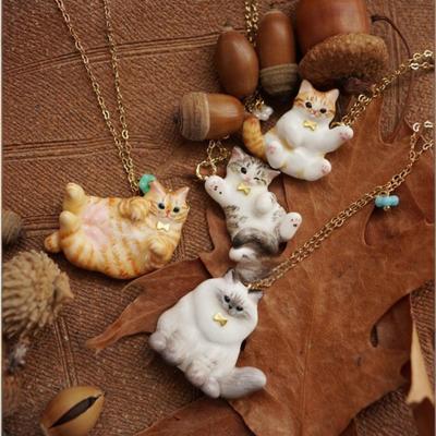 Stainless Steel Animal Necklace Copper Stainless Steel Necklace Cat Pendant Necklace  Jewelry