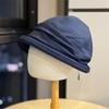 Premium Wrinkled Retro Bucket Hat Women's Autumn and Winter Face Small Shading Pile Hat Fashion Literary Style Cold Hat Tide