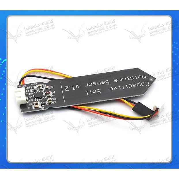 Capacitive Soil Moisture Sensor Module Not Easy To Corrode Wide Voltage Wire 3.3~5.5V Corrosion Resistant W/ Gravity for Arduino
