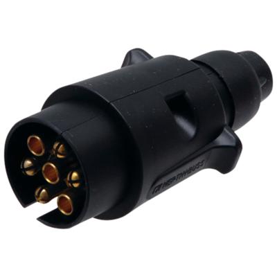 Plug, Electrical Connector 7-pin 6/12V 16A 1.5mm2 ISO 1724 Type N