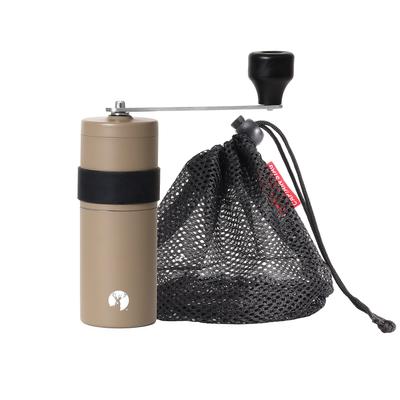 Kaffeemühle, hergestellt in Japan, Keramikklinge, Handy Type S, Größe 18–8, Edelstahlgeflecht, Etui inklusive, Khaki, UW-3548