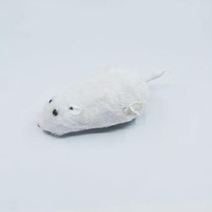 4-Color Interactive Cat Teasing Plush Mouse with Wagging Tail