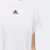adidas Solid Color Logo Print Crew Neck T-Shirt Women Tops White HF2475