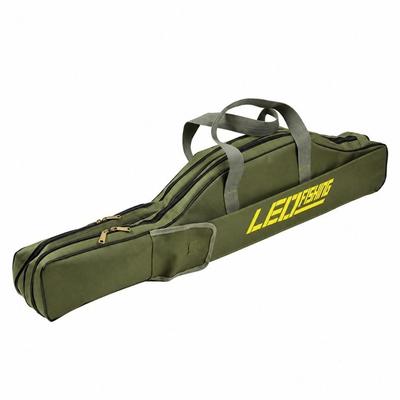 Folding Fishing Tackle Bag 2 Layers Fishing Storage Bag Portable Fishing Rod Bag  for Fishing Trips