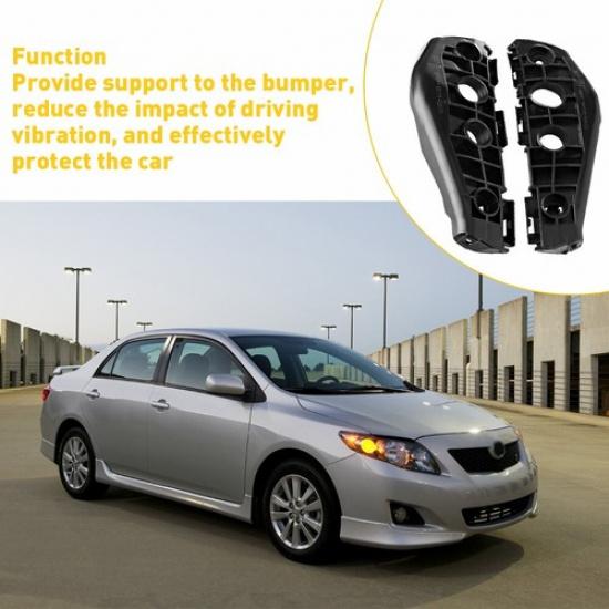 For Toyota Corolla 2011-2013 Bumper Support Bracket Plastic Hold Mount Front 2PC