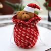 Decorative Knitted Apple Gift Bags For Christmas Featuring Fun Snowman Santa And Bear Designs
