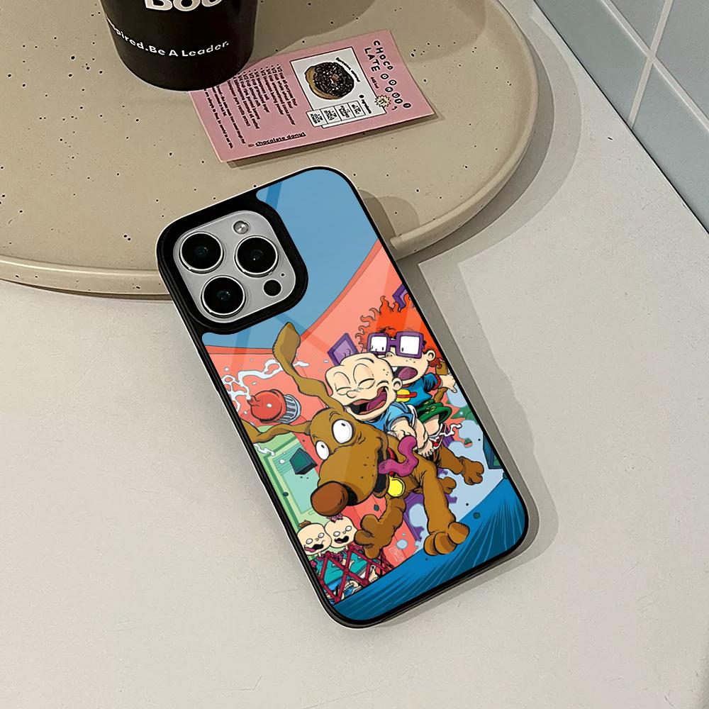Cute Cool Rugrats Funny Phone Case for Iphone 17 16 15 14 Air 13 12 11 Pro Max Mini Plus Fundas Shell PC+TPU Cover