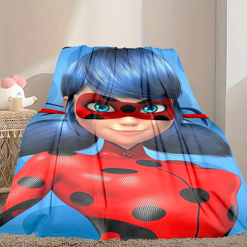 [1pc Ladybug Blanket] All-Season Blanket - Cozy Blanket for Sofa Couch Home Decoration, Digital Printed Nap Blanket