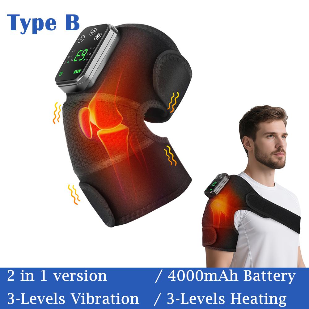 Vibration massager Smart Massage Machine Heating Shoulder Massage Belt Adjustable Led Hot Compress Heating Shoulder Shawl