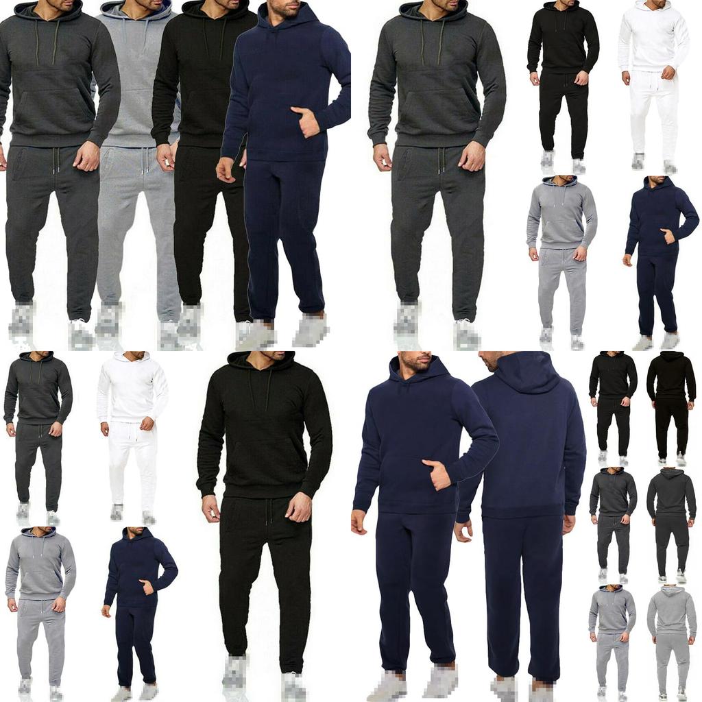 Immaculate Quality Mens Pullover Tracksuit Hoodie Jogging Bottoms Set With Stretch Fabric