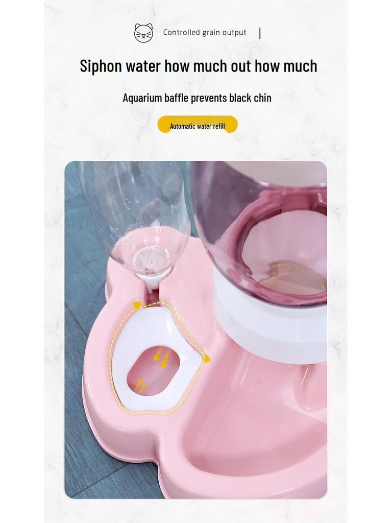 Katzen- und Hunde-Futterautomat und Wasserspender mit Puzzle-Funktion