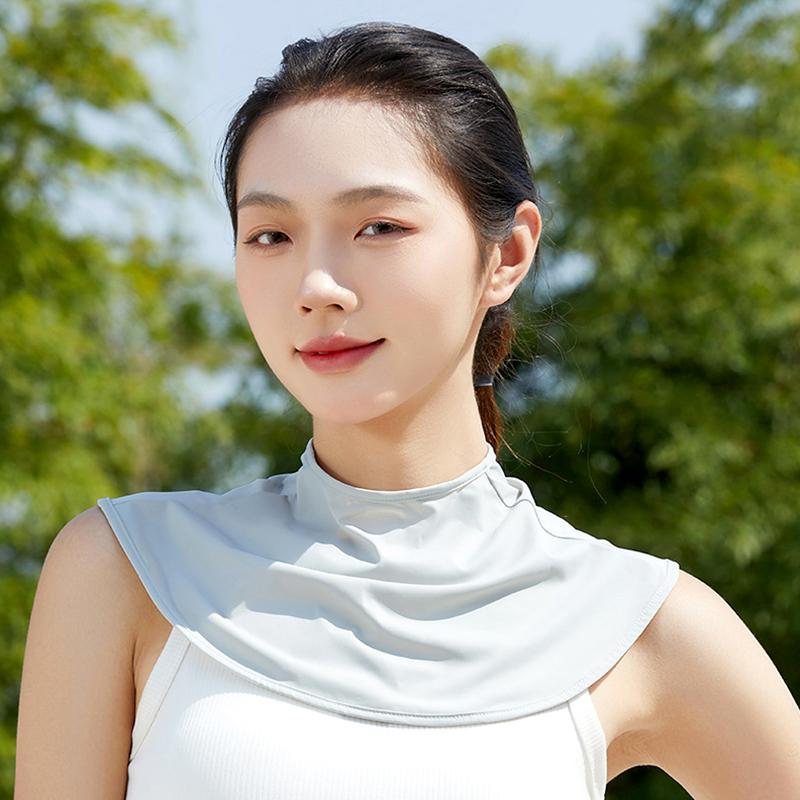 

1PC Summer Cooling Sunshade Scarf Anti-UV Outdoor Driving Thin Breathable Neck Protection Sunscreen Shawl Ice Silk Neck Guard сірий