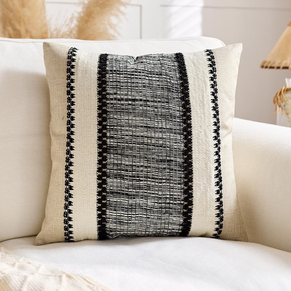 

Богемный этнический стиль, подушка в стиле хлопка и льна, подушка для дивана в гостиной, ретро ваби саванна, прикроватная подушка, наволочка 45x45-single pillowcase