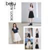 Betu Women's Belted A-line Pleated Skirt