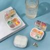 Sealed Pill Organizer 8 Compartments Pill Case Square Pill Box Daily Use