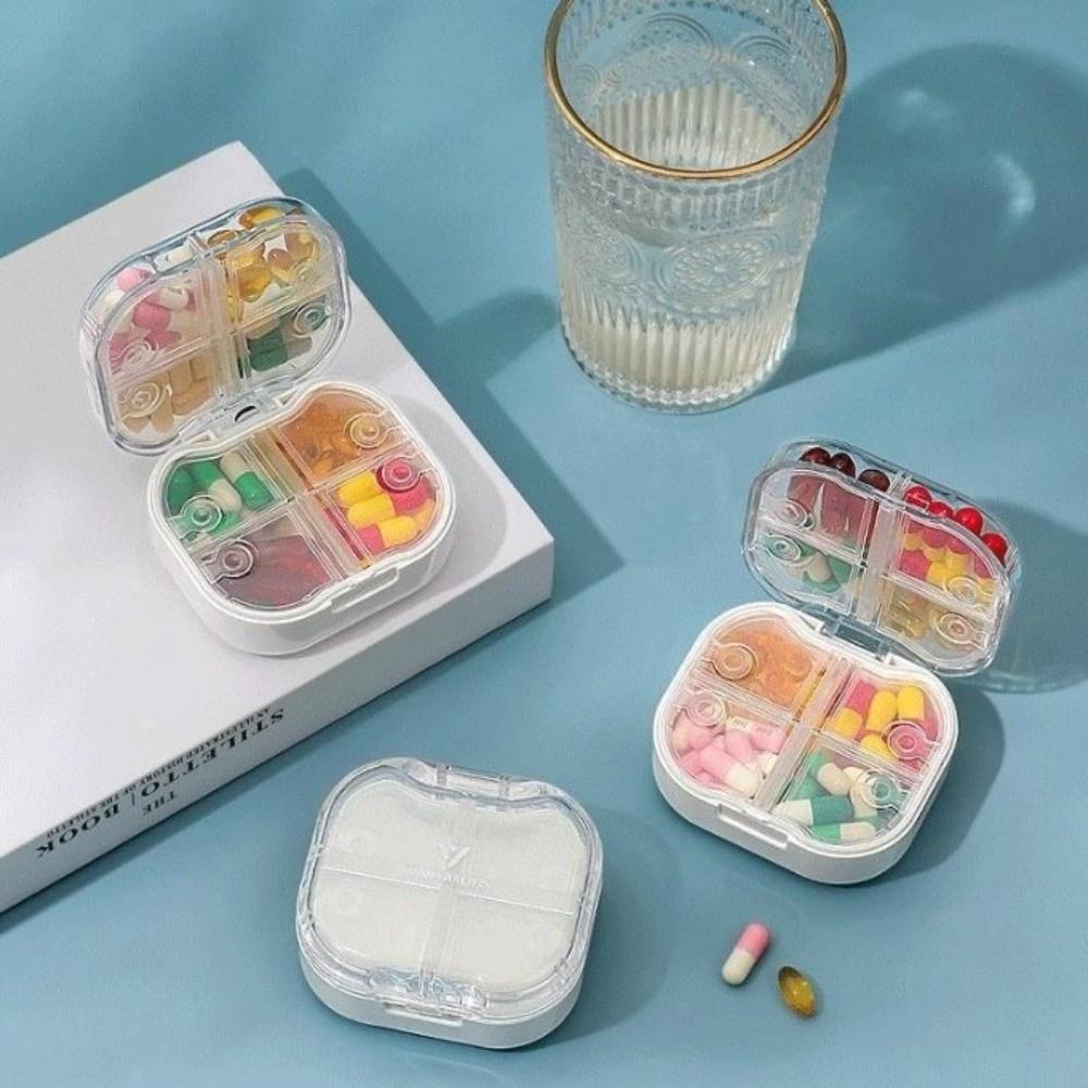 Sealed Pill Box Portable Pill Case Square Pill Organizer Travel