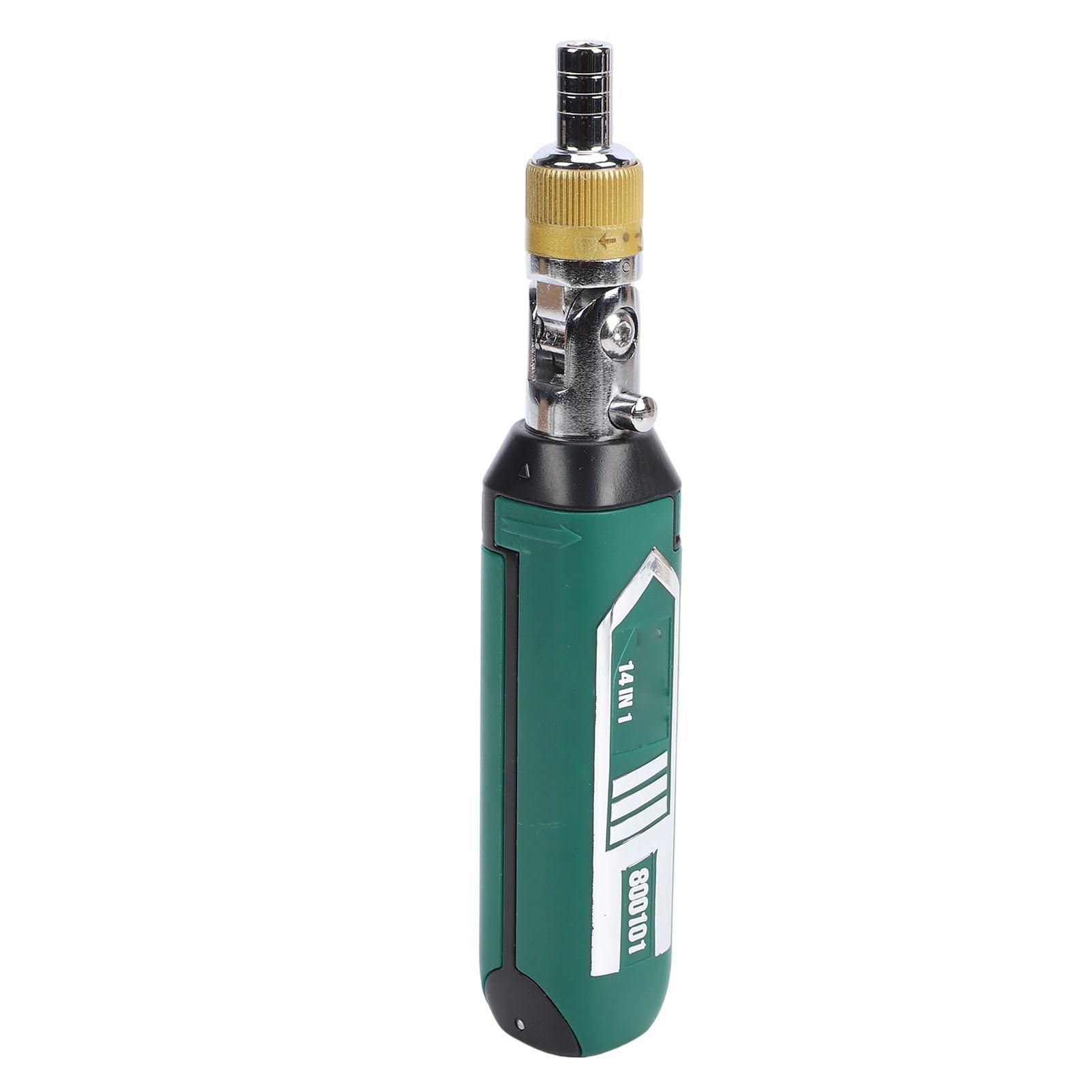 14 in 1 Ratchet Screwdriver 5 Sockets 9 Bits 180 Degree Rotatable Reversible Ratcheting Screwdriver for Repair