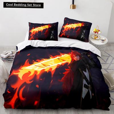 Impresión 3D Anime Genshin Impact Xiao SUCROSE Qiqi Funda Nórdica Juegos de Cama de Dibujos Animados Juego de Cama Fundas de Edredón Textiles para el Hogar