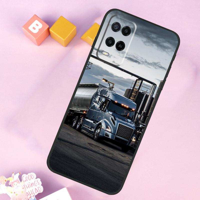 Heavy Truck Car Case For Oppo A54 A74 A94 A40 A60 A80 A18 A38 A58 A78 A98 A96 A76 A16 A15 A17 A57 A5 A6 Pro