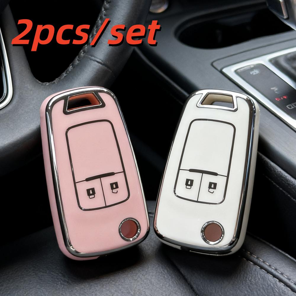 2 Stück Autoschlüsselhülle Abdeckungen Für Chevrolet Cruze Spark Orlando Malibu Für Opel Vauxhall Astra J Corsa D E Zafira Mokka