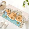 Cute Cartoon Anti-Slip Diatom Mud Bathroom Mat - Water Absorbent Foot Pad for Toilet Door