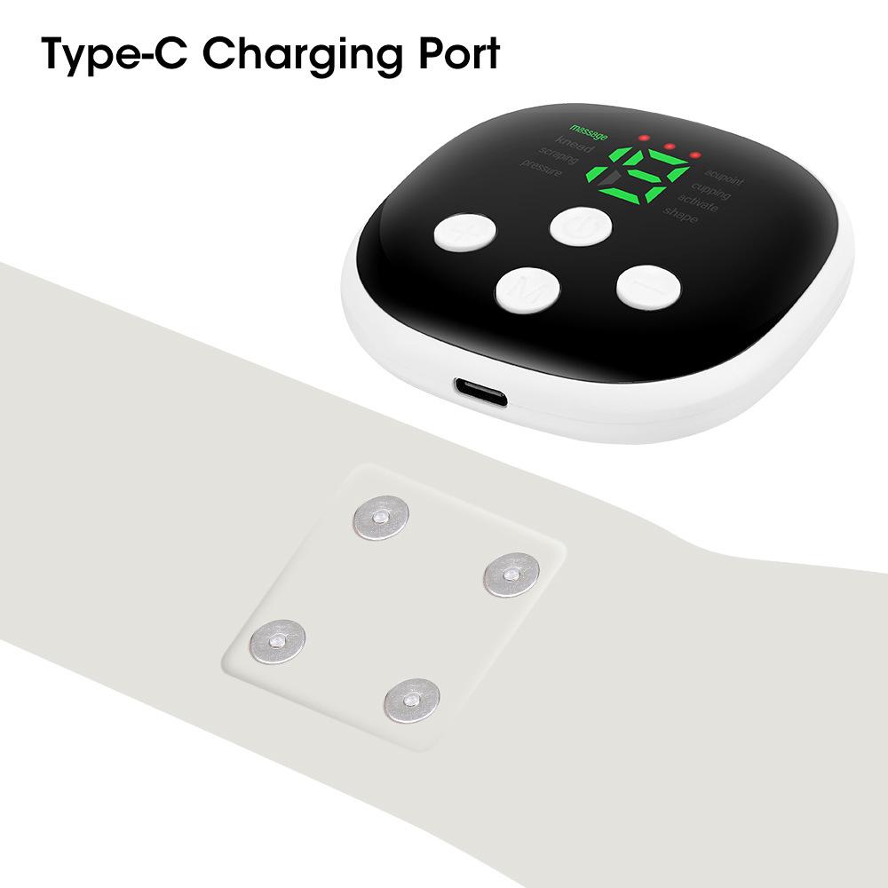 Smart EMS Lumbar & Abdominal Massager with Heating and Microcurrent Therapy