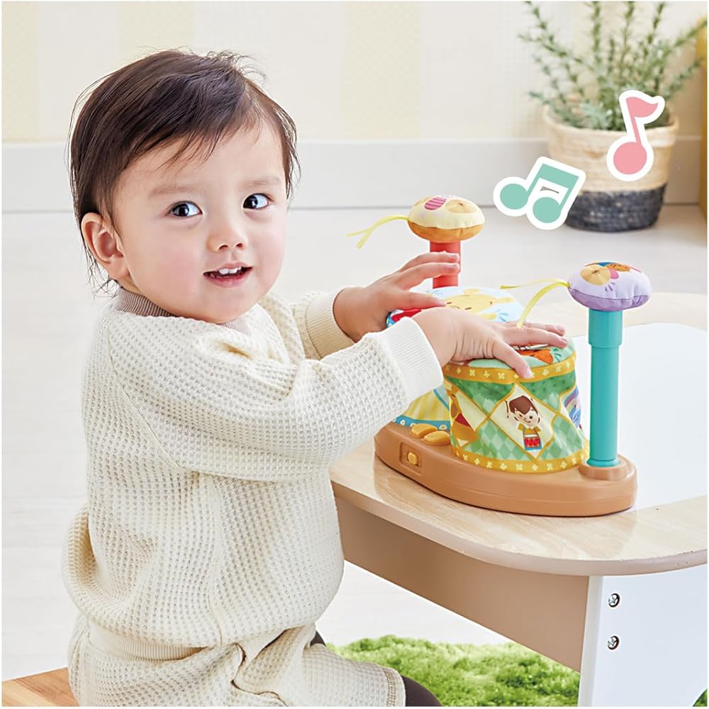 Disney Soft Bouncing Drum Winnie the Pooh Baby Toy Educational Musical Instrument