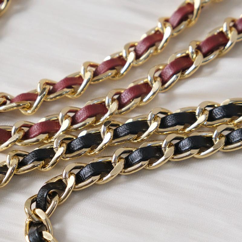 New Phone Accessory Long Cellphone Chain Anti Lost Universal Metal Leather Shoulder Neck Crossbody Phone Strap Case Holder Chain