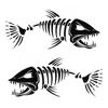 2 Pieces Fish Teeth Mouth Stickers Skeleton Fish Stickers Fishing Boat