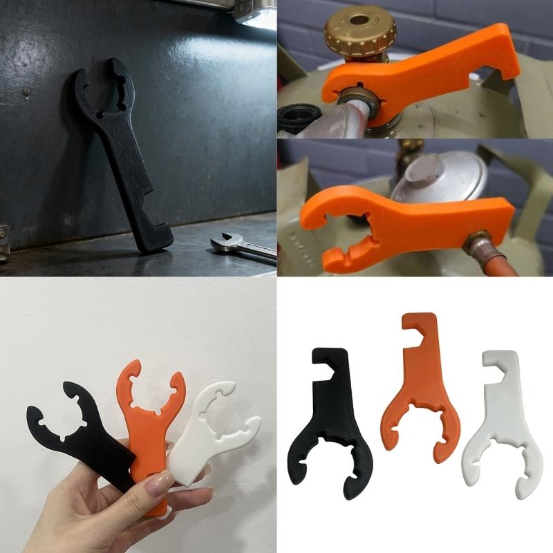 Lightweight Nonslip Gas Bottle Wrench Ergonomic Handle Repair Wrench Heavy Duty Pressure Wrench Camping Adjustable Tool