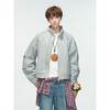 Dream Made American-Style Cleanfit Stand-Up Collar Woolen Jacket for Men, Spring and Autumn Boxy Short Silhouette Jacket