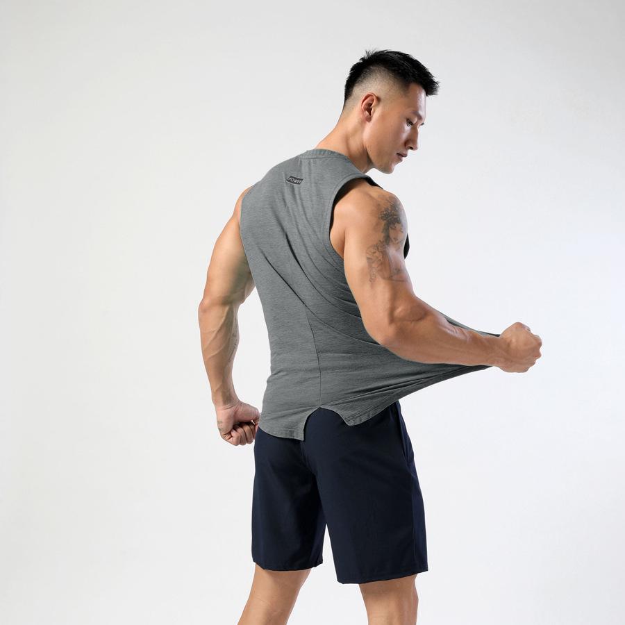 Herr Snabbtorkande Lös Passform Plus Size Sommar Basketlinne