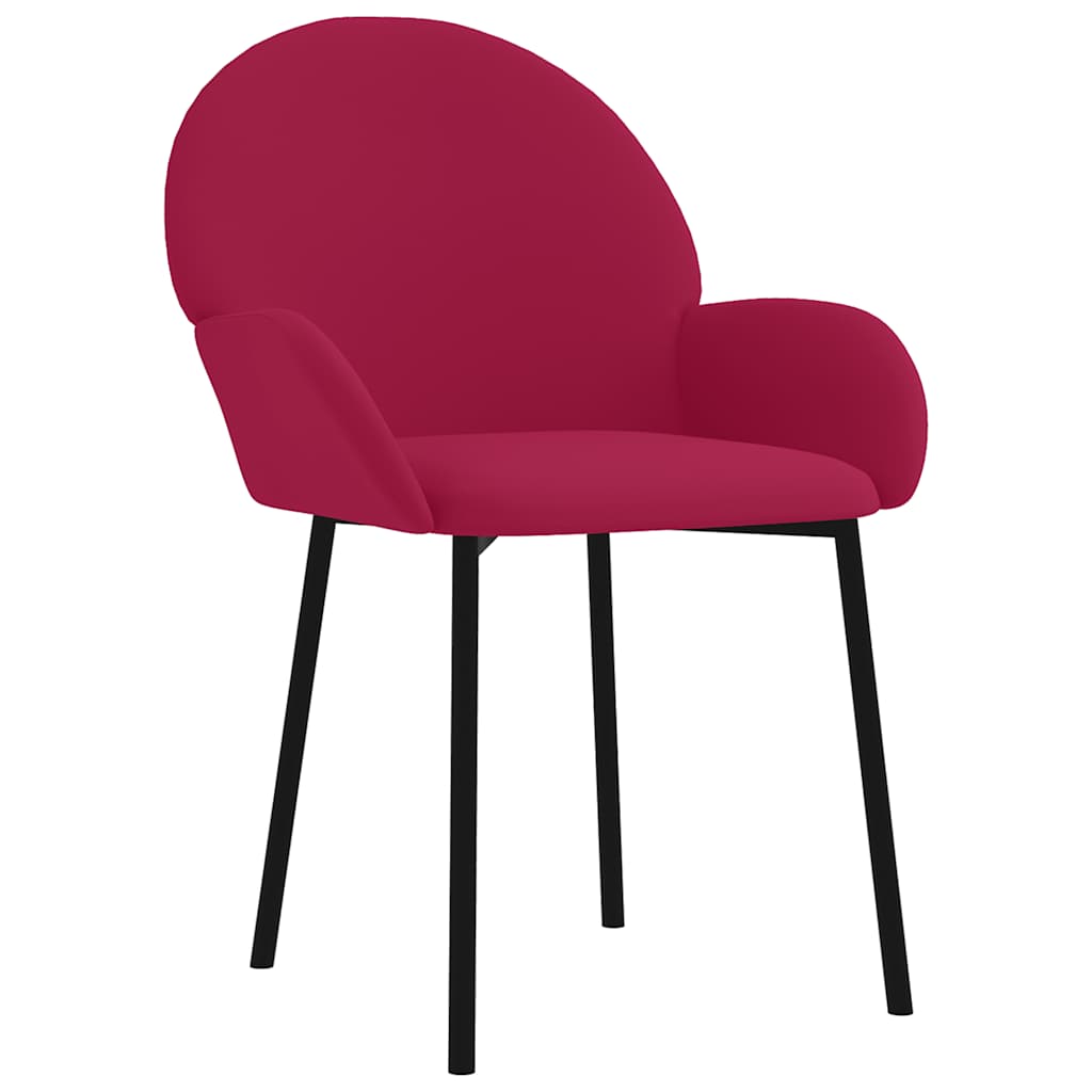 Dining Chairs 2 Pcs Burgundy Velvet