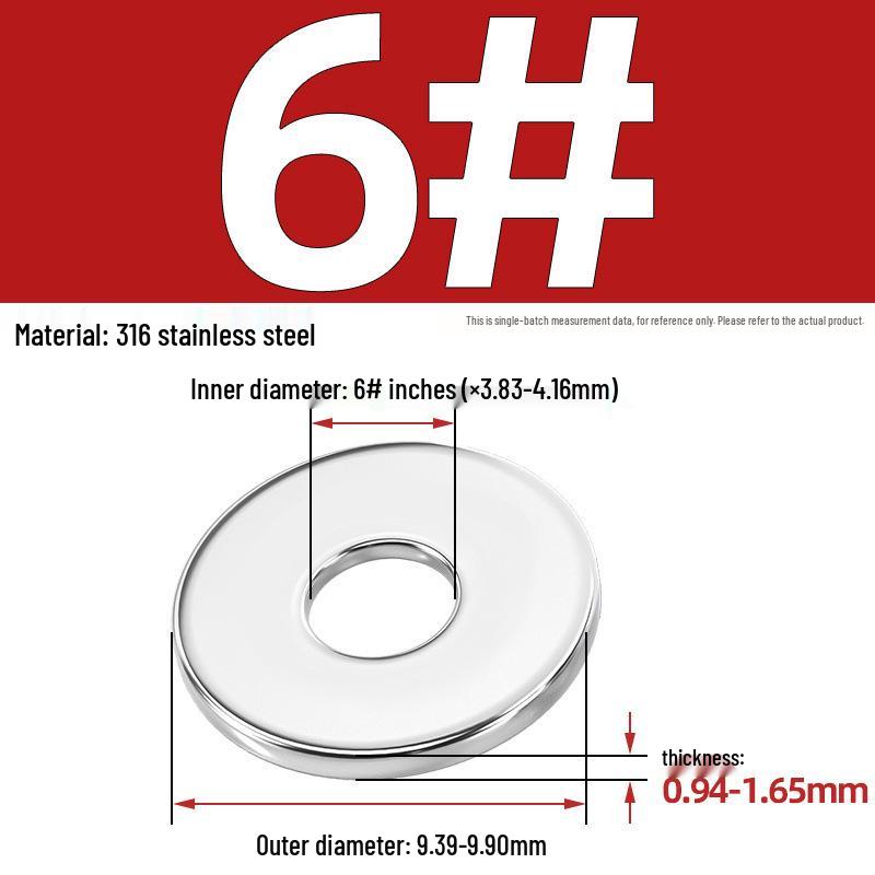 304/316 Stainless Steel Flat & Round Washers Collection