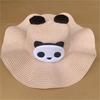 Kids Panda Wave Brim Straw Sun Hat