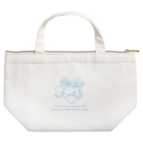 Tees Factory Sanrio Characters Insulated Canvas Lunch Bag, Watercolor Big Ribbon/Cinnamoroll, SR-5535761CR