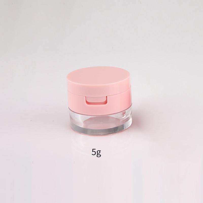 

1 шт. Портативна пудрениця 3G/5G Порожня ємність для розсипчастої пудри з дзеркалом-ситом Косметична баночка для подорожей для макіяжу 5g